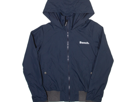 BENCH Womens Jacket Blue Hooded S Online