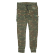 Camo Mens Trousers Green Regular Tapered W30 L30 For Cheap