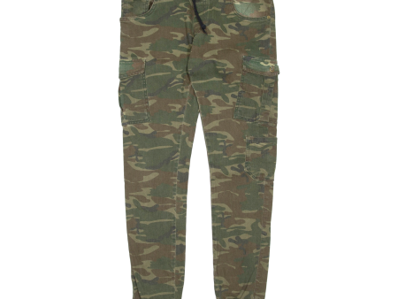 Camo Mens Trousers Green Regular Tapered W30 L30 For Cheap