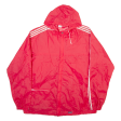 ADIDAS Mens Jacket Red Hooded L Discount