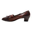 BALLY Heeled Loafer Shoes Brown Leather Womens UK 5.5 For Sale