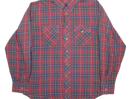 WRANGLER Mens Shirt Red Check Long Sleeve XL Cheap