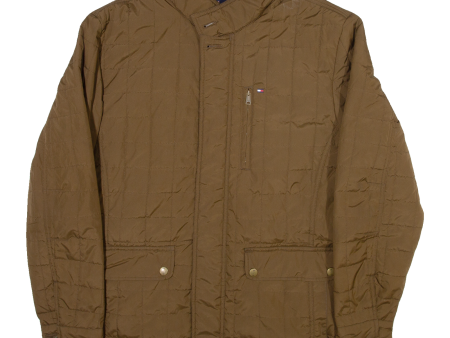 TOMMY HILFIGER Mens Quilted Jacket Beige XL Online Sale