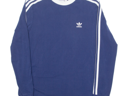 ADIDAS ORIGINALS Womens T-Shirt Blue Long Sleeve Crew Neck UK 10 Hot on Sale