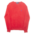 POLO RALPH LAUREN Slim Fit Mens Jumper Red Tight Knit M Online