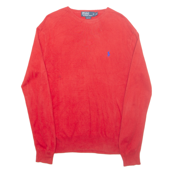 POLO RALPH LAUREN Slim Fit Mens Jumper Red Tight Knit M Online