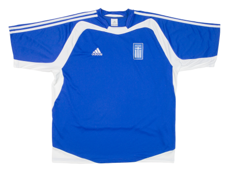 ADIDAS Greece Mens Football Shirt Jersey Blue XL Online now