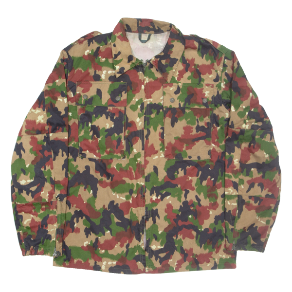 Zip Up Mens Shirt Brown Camouflage Long Sleeve L Online now