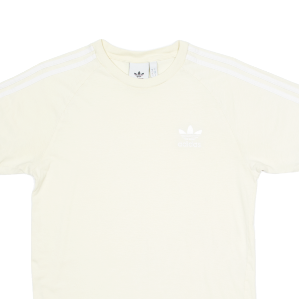 ADIDAS ORIGINALS Mens T-Shirt Yellow Crew Neck S For Discount