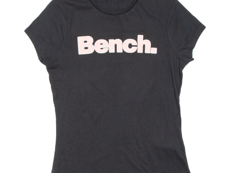 BENCH Womens T-Shirt Black UK 12 For Discount