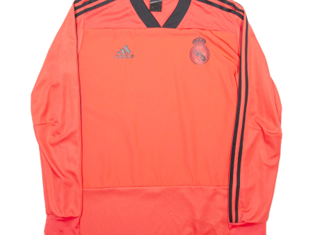 ADIDAS Mens Football Shirt Jersey Pink Long Sleeve V-Neck L Online now