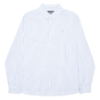 ALL SAINTS Mens Shirt White Striped Long Sleeve L For Discount