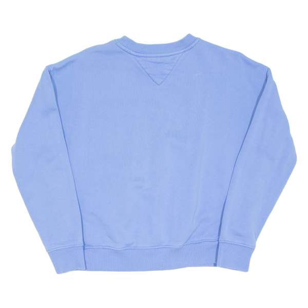 TOMMY HILFIGER Cropped Womens Sweatshirt Blue XS Hot on Sale