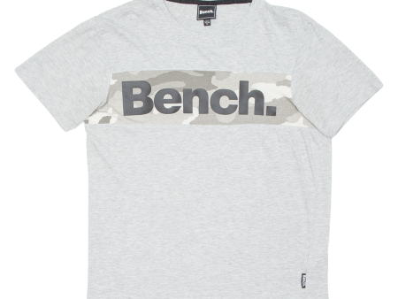 BENCH Mens T-Shirt Grey M on Sale