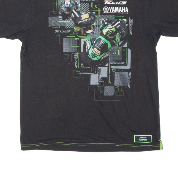 YAMAHA Racing Mens Biker T-Shirt Black L Hot on Sale