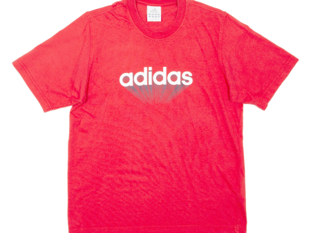 ADIDAS Mens T-Shirt Red Crew Neck M For Cheap