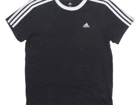 ADIDAS Mens T-Shirt Black Crew Neck XS Cheap