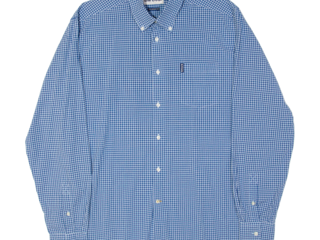 BARBOUR Tailored Fit Mens Shirt Blue Gingham Long Sleeve XL Supply