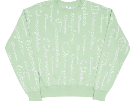 CHAMPION Girls Sweatshirt Green L For Cheap