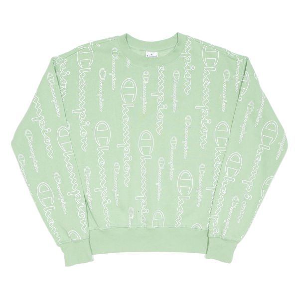 CHAMPION Girls Sweatshirt Green L For Cheap