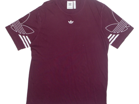 ADIDAS Mens T-Shirt Purple M Sale