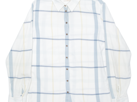 BARBOUR Womens Shirt White Check Long Sleeve UK 18 Online now