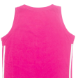 ADIDAS Girls Vest Pink Sleeveless V-Neck 13-14Y Supply