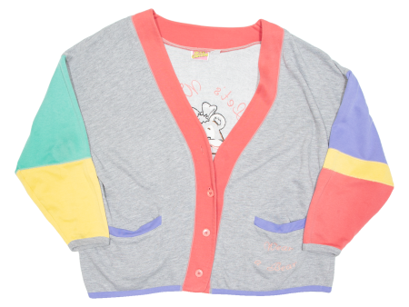 BEST COLLECTION Button Up Cardigan Womens Sweatshirt Grey V-Neck UK 16 Online Sale