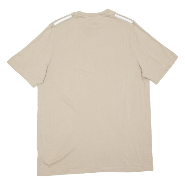 ADIDAS Mens T-Shirt Beige L For Sale