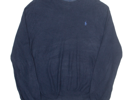 POLO RALPH LAUREN Mens Jumper Blue Tight Knit 2XL For Sale