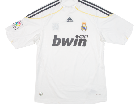 ADIDAS Real Madrid Mens Football Shirt Jersey White Crew Neck L For Discount