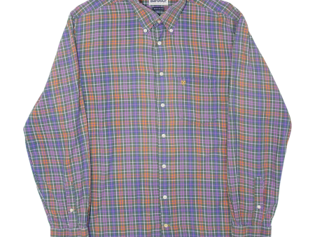 BARBOUR Mens Shirt Green Plaid Long Sleeve L Hot on Sale