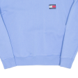 TOMMY HILFIGER Cropped Womens Sweatshirt Blue XS Hot on Sale