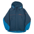 TIMBERLAND Mens Coat Blue Nylon Hooded L Hot on Sale