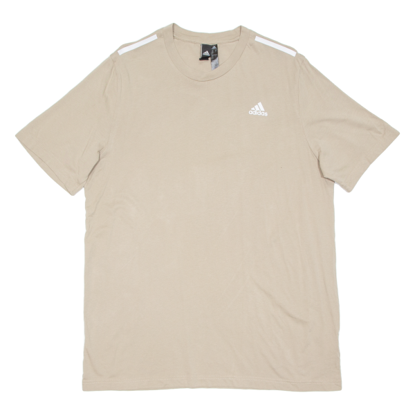 ADIDAS Mens T-Shirt Beige L For Sale