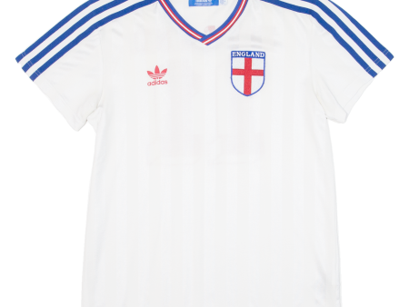 ADIDAS England Mens Football Shirt Jersey White V-Neck S Hot on Sale