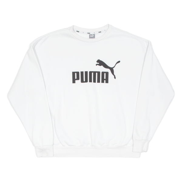 PUMA Mens Sweatshirt White XL Supply