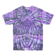 ALSTYLE Mens Tie Dye T-Shirt Purple Crew Neck M Online now