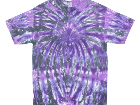 ALSTYLE Mens Tie Dye T-Shirt Purple Crew Neck M Online now