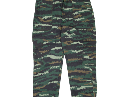 Camo Mens Trousers Green Regular Straight W32 L26 Online now