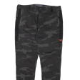 ANGELO LITRICO Camo Mens Trousers Black Regular Tapered W36 L32 For Cheap