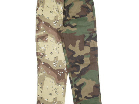 Camo Cargo Mens Trousers Green Regular Straight W30 L28 Online Hot Sale