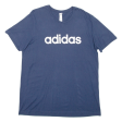 ADIDAS Mens T-Shirt Blue Crew Neck L Online Hot Sale