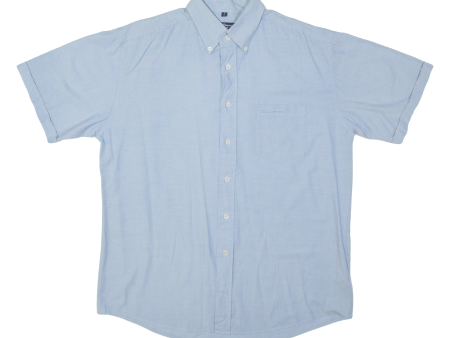 BEN SHERMAN Mens Plain Shirt Blue L Cheap