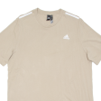 ADIDAS Mens T-Shirt Beige L For Sale