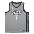 AIR JORDAN Brooklyn Nets Mens Jersey Grey Sleeveless USA V-Neck XL on Sale