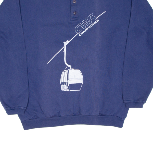 SWITCHER Cwa Constructions Mens Sweatshirt Blue Collared XL Online Sale