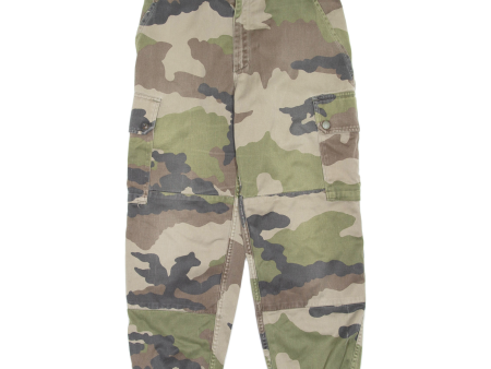 Camo Cargo Mens Trousers Brown Regular Tapered W30 L25 For Cheap