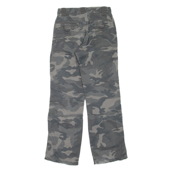 C-HOUSE Camo Mens Trousers Grey Regular Straight W28 L32 Sale