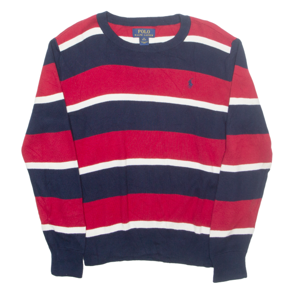 POLO RALPH LAUREN 10-12 Boys Patterned Jumper Red Striped Tight Knit M Online